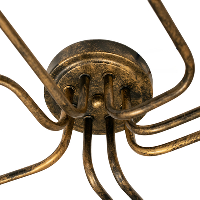 GloboStar® LIBERTA 00841 Μοντέρνο Φωτιστικό Οροφής Πλέγμα Πολύφωτο 8 x E27 IP20 Μπρούτζινο Μέταλλο - Μ102 x Π72 x Υ10.5cm