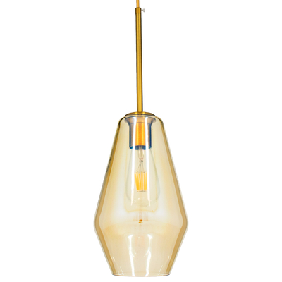 GloboStar® AMARIS 00871 Μοντέρνο Κρεμαστό Φωτιστικό Ανάρτηση Μονόφωτο 1 x E27 IP20 Μελί Γυαλί - Μ17 x Π17 x Y30cm