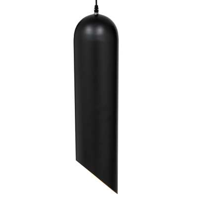 GloboStar® CARSON 01529 Μοντέρνο Κρεμαστό Φωτιστικό Ανάρτηση Μονόφωτο 1 x E27 IP20 Μαύρο & Χρυσό Μέταλλο - Μ15 x Π15 x Υ68cm