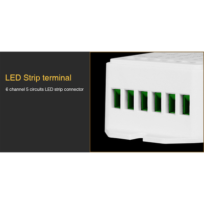 GloboStar® 73422 LS2 Mi-BOXER DC RF 2.4Ghz 5 in 1 Dimmer High Speed Controller / Dimmer 5 Καναλιών DC 12-24V 5 x 3A 72W - Max 15A 360W - IP20 RGBW+WW Μ13 x Π5 x Υ2.5cm - 5 Years Warranty