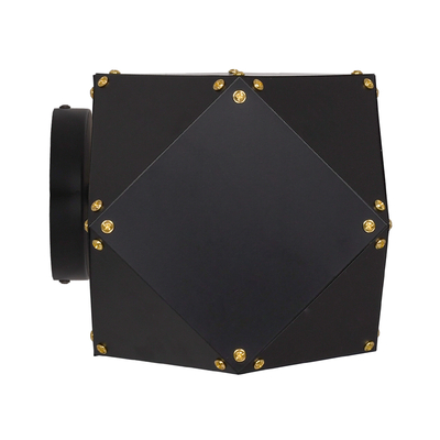 GloboStar® WELLES 00795 Μοντέρνο Επιτοίχιο Φωτιστικό Απλίκα Δίφωτο 2 x E27 IP20 Μαύρο & Χρυσό Μέταλλο - Μ52 x Π21 x Υ17cm