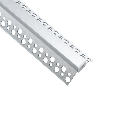 GloboStar® PLASTERBOARD-PROFILE 70836-3M Προφίλ Αλουμινίου - Βάση & Ψύκτρα Ταινίας LED με Λευκό Γαλακτερό Κάλυμμα - Χωνευτή Γωνιακή Χρήση σε Εσωτερική Γωνία Γυψοσανίδας - Trimless - Πατητό Κάλυμμα - Ασημί - 3 Μέτρα - Πακέτο 5 Τεμαχίων - Μ300 x Π3.1 x Υ1.3cm