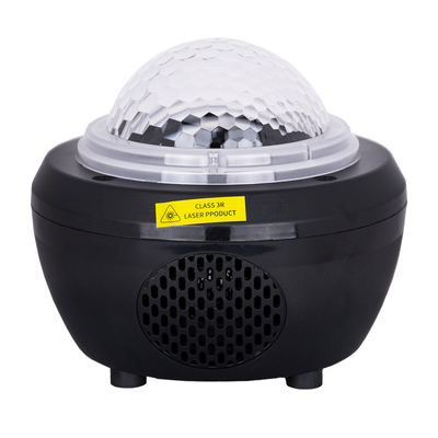 GloboStar® 79603 Μαύρο Επιτραπέζιο Διακοσμητικό Φωτιστικό Ειδικών Εφε NIGHT SKY GALAXY 3D LED 10W DC 5V 2200mAh Επαναφορτιζόμενο με Bluetooth Speaker - Sound Activated - Καλώδιο Τροφοδοσίας USB και Ασύρματο Χειριστήριο RF 2.4Ghz Πολύχρωμo RGB Dimmable