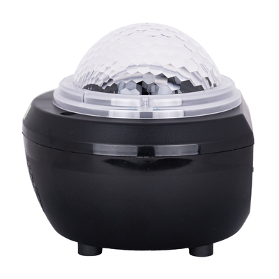 GloboStar® 79603 Μαύρο Επιτραπέζιο Διακοσμητικό Φωτιστικό Ειδικών Εφε NIGHT SKY GALAXY 3D LED 10W DC 5V 2200mAh Επαναφορτιζόμενο με Bluetooth Speaker - Sound Activated - Καλώδιο Τροφοδοσίας USB και Ασύρματο Χειριστήριο RF 2.4Ghz Πολύχρωμo RGB Dimmable