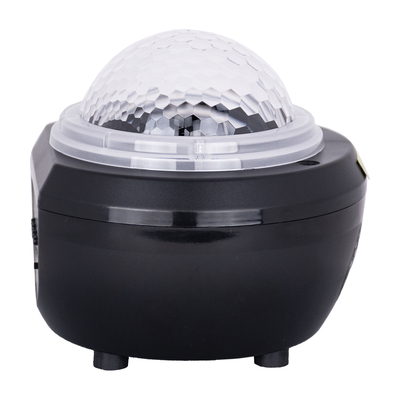 GloboStar® 79603 Μαύρο Επιτραπέζιο Διακοσμητικό Φωτιστικό Ειδικών Εφε NIGHT SKY GALAXY 3D LED 10W DC 5V 2200mAh Επαναφορτιζόμενο με Bluetooth Speaker - Sound Activated - Καλώδιο Τροφοδοσίας USB και Ασύρματο Χειριστήριο RF 2.4Ghz Πολύχρωμo RGB Dimmable