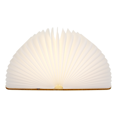 GloboStar® 79635 Vintage Ξύλινο Επιτραπέζιο Διακοσμητικό Φωτιστικό XL Βιβλίο LED SMD 4W 350lm DC 5V 2000mAh Επαναφορτιζόμενο με Καλώδιο Τροφοδοσίας USB Θερμό Λευκό 3000K 21.5 x 16.5 x 2.2cm