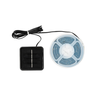 GloboStar® 70420 Αυτόνομο Ηλιακό Φωτοβολταϊκό Σετ με 3 Μέτρα Ταινία LED Θερμό Λευκό 3000k