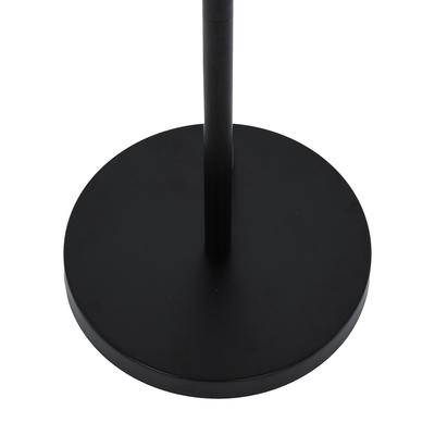 GloboStar® CEDAR 00827 Μοντέρνο Επιδαπέδιο Φωτιστικό Μονόφωτο 1 x E27 IP20 Μαύρο Μέταλλο, Μαύρο Ύφασμα με Μπεζ Ξύλο - Μ40 x Π40 x Υ148cm