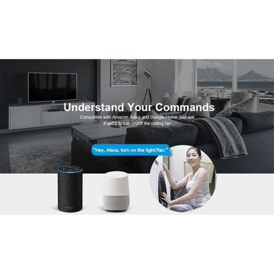 GloboStar® 80012 SONOFF iFan03-R2 - Wi-Fi Smart Switch Ceiling Fan & Light Controller