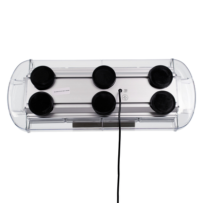 GloboStar® 85182 PRO Series Φάρος Σήμανσης Οχήματος Αστυνομίας για Αυτοκίνητα & Φορτηγά 6 Προγραμμάτων Φωτισμού STROBE LED COB 100W DC 10-30V Αδιάβροχος IP66 Μπλε