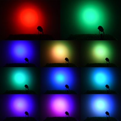 GloboStar® 85814 Προβολάκι Κήπου Καρφωτό - Δαπέδου COB LED 10W 1000lm 35° AC 230V με Smart App & Ασύρματο Χειριστήριο IR Αδιάβροχο IP66 Πολύχρωμο RGB Dimmable