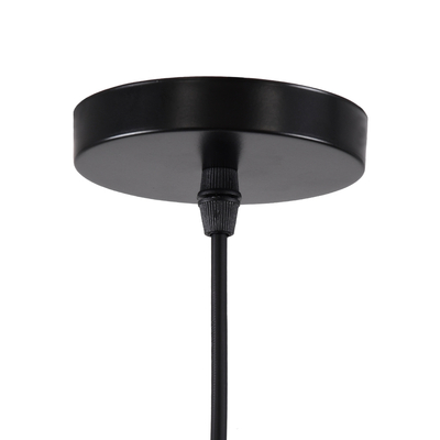 GloboStar® CUBE 00801 Μοντέρνο Κρεμαστό Φωτιστικό Ανάρτηση Μονόφωτο 1 x E27 IP20 Μαύρο Μέταλλο - Μ25 x Π25 x Υ25cm