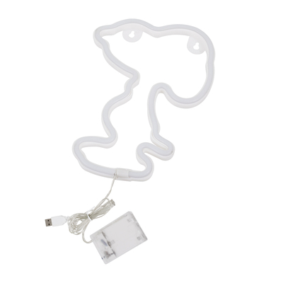 GloboStar® 78578 Φωτιστικό Ταμπέλα Φωτεινή Επιγραφή NEON LED Σήμανσης SNOOPY 5W με Καλώδιο Τροφοδοσίας USB - Μπαταρίας 3xAAA (Δεν Περιλαμβάνονται) - Θερμό Λευκό 2700K