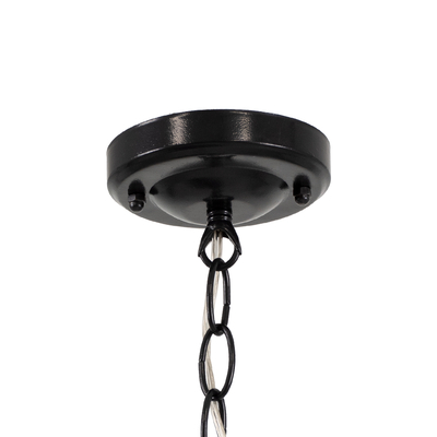 GloboStar® DARCY 00655 Vintage Κρεμαστό Φωτιστικό Πλέγμα Μονόφωτο 1 x E27 IP20 Μαύρο Μέταλλο με Διάφανο Γυαλί - Μ15.5 x Π15.5 x Υ32.5cm