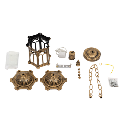 GloboStar® DARCY 00656 Vintage Κρεμαστό Φωτιστικό Πλέγμα Μονόφωτο 1 x E27 IP20 Μπρούτζινο Μέταλλο με Διάφανο Γυαλί - Μ15.5 x Π15.5 x Υ32.5cm