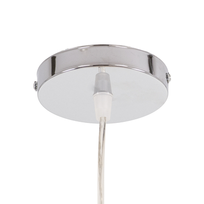 GloboStar® MANILA 00713 Boho Κρεμαστό Φωτιστικό Πλέγμα Μονόφωτο 1 x E27 IP20 Μπέζ Ξύλο - Μ50 x Π50 x Υ70cm