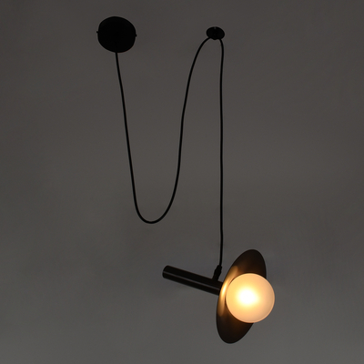 GloboStar® CELEST 00791 Μοντέρνο Κρεμαστό Φωτιστικό Ανάρτηση Μονόφωτο 1 x G9 Καφέ Μέταλλο με Λευκό Γυαλί - Μ20 x Π20 x Υ26.5cm