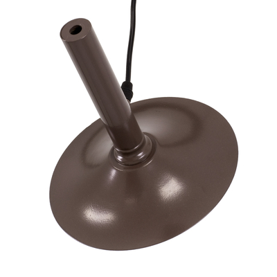 GloboStar® CELEST 00791 Μοντέρνο Κρεμαστό Φωτιστικό Ανάρτηση Μονόφωτο 1 x G9 Καφέ Μέταλλο με Λευκό Γυαλί - Μ20 x Π20 x Υ26.5cm