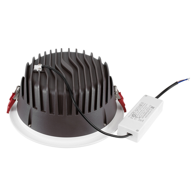 GloboStar® 60194 Χωνευτό LED Panel Downlight Φ22cm 42W 5250lm 60° AC 220-240V IP20 Φ22 x Υ9.5cm Ψυχρό Λευκό 6000K - OSRAM LED CHIP TECHNOLOGY - 5 Years Warranty