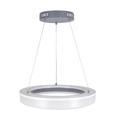 GloboStar® ARIANA 61039 Κρεμαστή Πλαφονιέρα Οροφής Κύκλος LED CCT 55W 6376lm 120° AC 220-240V - Εναλλαγή Φωτισμού μέσω Τηλεχειριστηρίου All In One Ψυχρό Λευκό 6000k+Φυσικό Λευκό 4500k+Θερμό Λευκό 2700k Dimmable Φ48cm - Ανθρακί - 3 Years Warrant