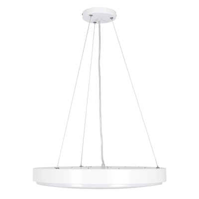 GloboStar® CASPER 61018 Κρεμαστή Πλαφονιέρα Οροφής LED CCT 76W 8372lm 120° AC 220-240V - Εναλλαγή Φωτισμού μέσω Τηλεχειριστηρίου All In One Ψυχρό Λευκό 6000k+Φυσικό Λευκό 4500k+Θερμό Λευκό 2700k Dimmable Φ45cm - Λευκό - 3 Years Warranty