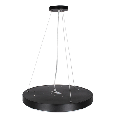 GloboStar® CASPER 61019 Κρεμαστή Πλαφονιέρα Οροφής LED CCT 76W 8372lm 120° AC 220-240V - Εναλλαγή Φωτισμού μέσω Τηλεχειριστηρίου All In One Ψυχρό Λευκό 6000k+Φυσικό Λευκό 4500k+Θερμό Λευκό 2700k Dimmable Φ45cm - Μαύρο - 3 Years Warranty