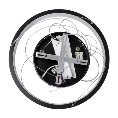 GloboStar® NEMESIS 61155 Κρεμαστό Φωτιστικό Δαχτυλίδι-Κύκλος LED CCT 30W 3513lm 360° AC 220-240V - Εναλλαγή Φωτισμού μέσω Τηλεχειριστηρίου All In One Ψυχρό 6000k+Φυσικό 4500k+Θερμό 2700k Dimmable Φ40cm - Μαύρο - 3 Years Warranty