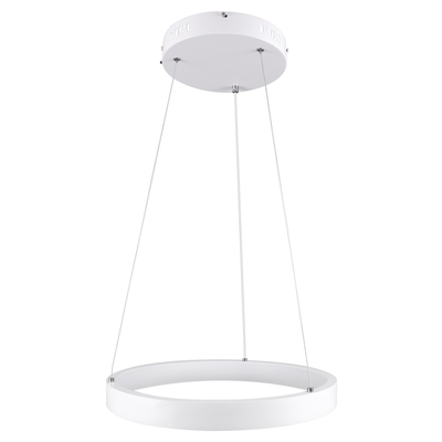 GloboStar® NEMESIS 61156 Κρεμαστό Φωτιστικό Δαχτυλίδι-Κύκλος LED CCT 30W 3513lm 360° AC 220-240V - Εναλλαγή Φωτισμού μέσω Τηλεχειριστηρίου All In One Ψυχρό 6000k+Φυσικό 4500k+Θερμό 2700k Dimmable Φ40cm - Λευκό - 3 Years Warranty