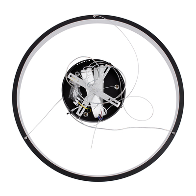 GloboStar® NEMESIS 61158 Κρεμαστό Φωτιστικό Δαχτυλίδι-Κύκλος LED CCT 45W 5230lm 360° AC 220-240V - Εναλλαγή Φωτισμού μέσω Τηλεχειριστηρίου All In One Ψυχρό 6000k+Φυσικό 4500k+Θερμό 2700k Dimmable Φ60cm - Μαύρο - 3 Years Warranty