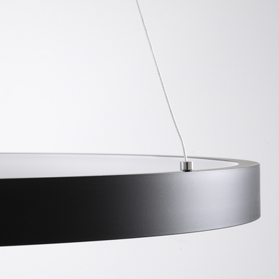 GloboStar® NEMESIS 61158 Κρεμαστό Φωτιστικό Δαχτυλίδι-Κύκλος LED CCT 45W 5230lm 360° AC 220-240V - Εναλλαγή Φωτισμού μέσω Τηλεχειριστηρίου All In One Ψυχρό 6000k+Φυσικό 4500k+Θερμό 2700k Dimmable Φ60cm - Μαύρο - 3 Years Warranty