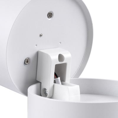 GloboStar® OMEGA-S 60298 Επιφανειακό LED Spot Downlight Φ10cm 12W 1560lm 36° AC 220-240V IP20 Φ10 x Υ10.5cm - Στρόγγυλο - Λευκό - Φυσικό Λευκό 4500K - Bridgelux COB - 5 Years Warranty