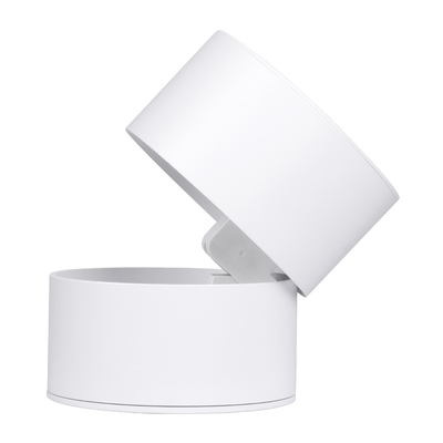 GloboStar® OMEGA-S 60299 Επιφανειακό LED Spot Downlight Φ10cm 12W 1500lm 36° AC 220-240V IP20 Φ10 x Υ10.5cm - Στρόγγυλο - Λευκό - Θερμό Λευκό 2700K - Bridgelux COB - 5 Years Warranty