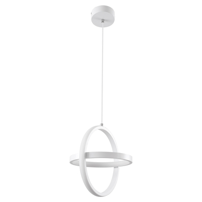 GloboStar® ALICE 61056 Κρεμαστό Φωτιστικό Οροφής Design LED CCT 20W 2400lm 300° AC 220-240V - Εναλλαγή Φωτισμού μέσω Διακόπτη On/Off All In One Ψυχρό 6000k+Φυσικό 4500k+Θερμό 2700k Μ25 x Π22 x Υ25cm - Λευκό