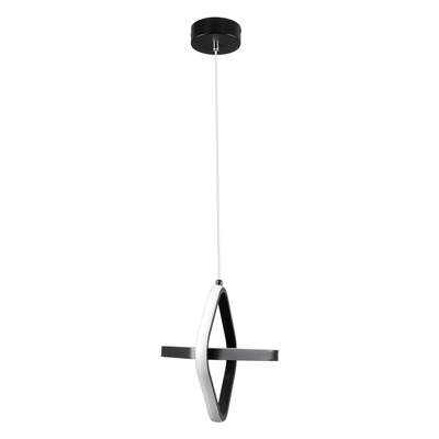 GloboStar® ROSE 61064 Κρεμαστό Φωτιστικό Οροφής Design LED CCT 22W 2640lm 300° AC 220-240V - Εναλλαγή Φωτισμού μέσω Διακόπτη On/Off All In One Ψυχρό 6000k+Φυσικό 4500k+Θερμό 2700k Μ24 x Π22 x Υ24cm - Μαύρο