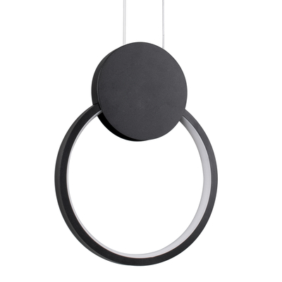 GloboStar® CYCLOS 61073 Κρεμαστό Φωτιστικό Οροφής Design LED CCT 9W 1080lm 300° AC 220-240V - Εναλλαγή Φωτισμού μέσω Διακόπτη On/Off All In One Ψυχρό 6000k+Φυσικό 4500k+Θερμό 2700k Μ21 x Π2.3 x Υ26.5cm - Μαύρο