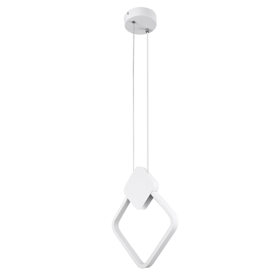 GloboStar® MARY 61083 Κρεμαστό Φωτιστικό Οροφής Design LED CCT 12W 1440lm 300° AC 220-240V - Εναλλαγή Φωτισμού μέσω Διακόπτη On/Off All In One Ψυχρό 6000k+Φυσικό 4500k+Θερμό 2700k Μ20 x Π2.3 x Υ28.5cm - Λευκό