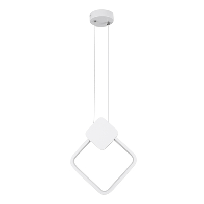 GloboStar® MARY 61083 Κρεμαστό Φωτιστικό Οροφής Design LED CCT 12W 1440lm 300° AC 220-240V - Εναλλαγή Φωτισμού μέσω Διακόπτη On/Off All In One Ψυχρό 6000k+Φυσικό 4500k+Θερμό 2700k Μ20 x Π2.3 x Υ28.5cm - Λευκό