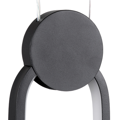 GloboStar® ILDI 61088 Κρεμαστό Φωτιστικό Οροφής Design LED CCT 12W 1440lm 300° AC 220-240V - Εναλλαγή Φωτισμού μέσω Διακόπτη On/Off All In One Ψυχρό 6000k+Φυσικό 4500k+Θερμό 2700k Μ10 x Π2.3 x Υ38cm - Μαύρο