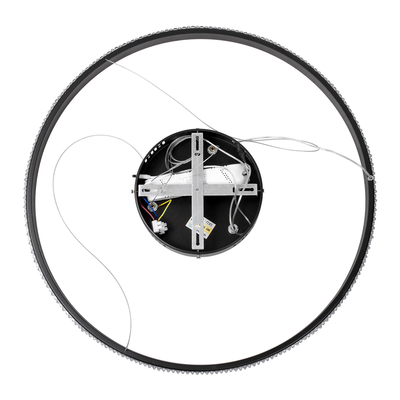 GloboStar® DIAMOND 61130 Κρεμαστό Φωτιστικό Δαχτυλίδι-Κύκλος LED CCT 45W 5230lm 360° AC 220-240V - Εναλλαγή Φωτισμού μέσω Τηλεχειριστηρίου All In One Ψυχρό 6000k+Φυσικό 4500k+Θερμό 2700k Dimmable Φ60cm - Μαύρο - 3 Years Warranty