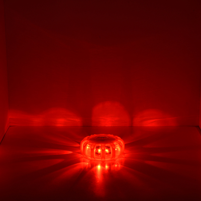 GloboStar® 79697 Φορητός Μαγνητικός Φάρος Οχημάτων - Ασφαλείας Έκτακτης Ανάγκης 2W 140lm με Φακό - Μπαταρίας 3xAAA (δεν Περιλαμβάνονται) Αδιάβροχος IP67 Κόκκινο - Ψυχρό Λευκό 6000K Φ10 x Υ3.5cm