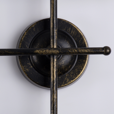 GloboStar® PIPING 00666-1 Vintage Φωτιστικό Οροφής Πλέγμα Πολύφωτο 6 x E27 IP20 Μπρούτζινο Μέταλλο - Μ66 x Π9.5 x Υ49cm