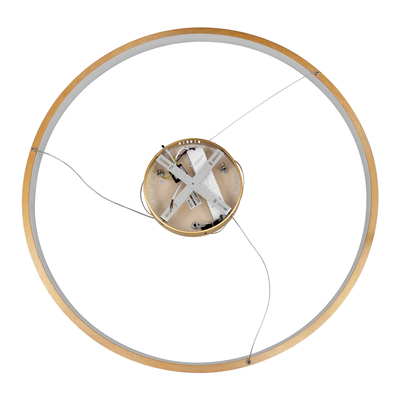 GloboStar® NEMESIS 61163 Κρεμαστό Φωτιστικό Δαχτυλίδι-Κύκλος LED CCT 67W 7689lm 360° AC 220-240V - Εναλλαγή Φωτισμού μέσω Τηλεχειριστηρίου All In One Ψυχρό 6000k+Φυσικό 4500k+Θερμό 2700k Dimmable Φ80cm - Χρυσό Βούρτσας - 3 Years Warranty
