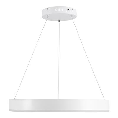 GloboStar® VENOM 61177 Κρεμαστό Φωτιστικό Δαχτυλίδι-Κύκλος LED CCT 45W 5269lm 120° AC 220-240V - Εναλλαγή Φωτισμού μέσω Τηλεχειριστηρίου All In One Ψυχρό 6000K+Φυσικό 4500K+Θερμό 2700K Dimmable Φ60cm - Λευκό - 3 Years Warranty