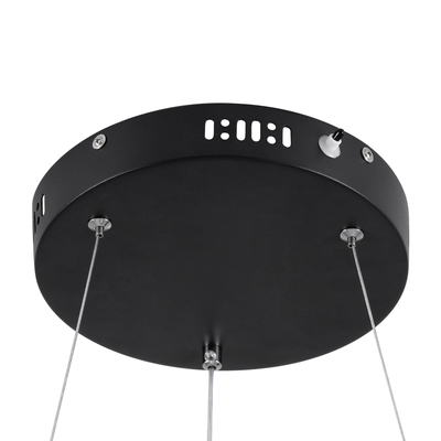 GloboStar® VENOM 61179 Κρεμαστό Φωτιστικό Δαχτυλίδι-Κύκλος LED CCT 67W 7863lm 120° AC 220-240V - Εναλλαγή Φωτισμού μέσω Τηλεχειριστηρίου All In One Ψυχρό 6000K+Φυσικό 4500K+Θερμό 2700K Dimmable Φ80cm - Μαύρο - 3 Years Warranty