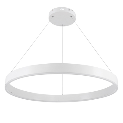 GloboStar® VENOM 61180 Κρεμαστό Φωτιστικό Δαχτυλίδι-Κύκλος LED CCT 67W 7863lm 120° AC 220-240V - Εναλλαγή Φωτισμού μέσω Τηλεχειριστηρίου All In One Ψυχρό 6000K+Φυσικό 4500K+Θερμό 2700K Dimmable Φ80cm - Λευκό - 3 Years Warranty