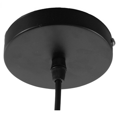 GloboStar® QUINN 01029 Vintage Κρεμαστό Φωτιστικό Ανάρτηση Μονόφωτο 1 x E27 IP20 Μελί Γυαλί με Μαύρο Μέταλλο - Μ26 x Π26 x Υ20cm
