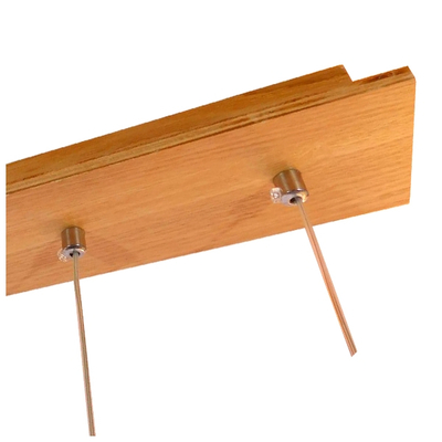 GloboStar® CALISTA 10001254 Μοντέρνο Κρεμαστό Φωτιστικό Ραγα Πολύφωτο 11 x G4 IP20 Μπεζ Ξύλο - Μ120 x Π8 x Υ33cm