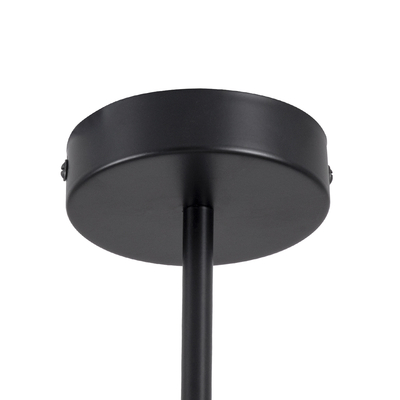 GloboStar® KATIE 00538 Μοντέρνο Φωτιστικό Οροφής Καμπάνα Μονόφωτο 1 x E27 IP20 Μαύρο & Χρυσό Μέταλλο - Μ30 x Π30 x Υ120cm