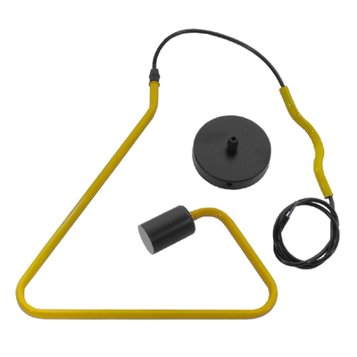 GloboStar® LIBBY 01097-1 Παιδικό Κρεμαστό Φωτιστικό Ανάρτηση Μονόφωτο 1 x E27 IP20 Κίτρινο Μέταλλο - Μ31 x Π31 x Υ16cm