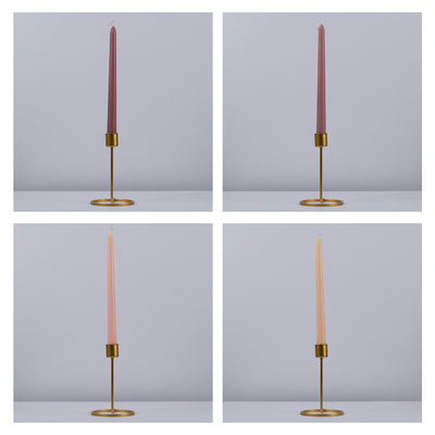 GloboStar® AUTUMN-CALM 35207 ΣΕΤ 4 Αρωματικά Κεριά Κηροπηγίου Παραφίνης με Άρωμα Άγριο Τριαντάφυλλο Πολύχρωμα Μ2 x Π2 x Υ25cm